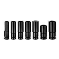 Ternaga Deep 1/2" Impact Wrench Hex Socket Head Set Kit 10 pcs 12~27mm Black Socket For Socket Wrenc