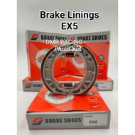 EX5/CG125 Extra Tebal Brake Shoes Brake Linings (CJ BRAKE SHOES) Japan Technology