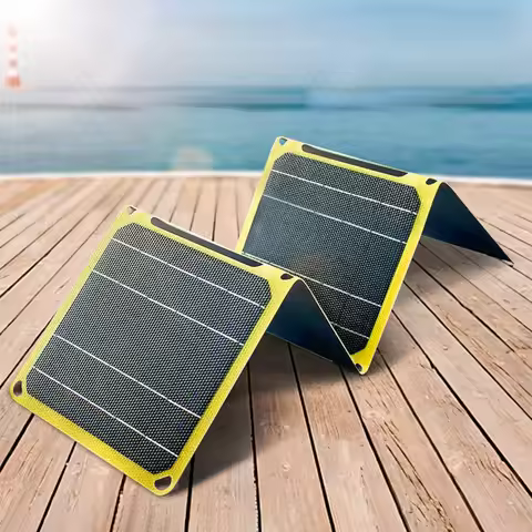 30W/40W 5V Portable Battery Phone Charger Type C USB-A DC Output Foldable Solar Cell IP67 Waterproo