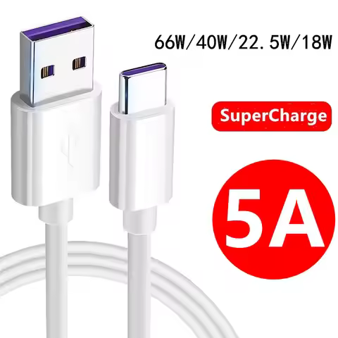 5A For Huawei Phone Charger Max 65W 40W 22.5W 18W USB Fast Charging Type C Cable For Huawei P40 Pro 