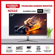 Nvision 24 Inch Monitor 100Hz Framless Flat FHD Gaming Monitor For Computer PC Laptop Monitor N2410