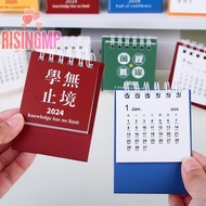 [risingmpS] 2024 Calendar Time Management Portable Desk Calendar Daily Schedule Mini Table Desk Calendar Table Calendar Desktop Decoration [New]