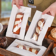 Long Stick Baguette Paper Bag Caterpillar Packaging Baking Bread Packing Bag Kraft Paper Window Oil-