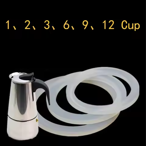 【AD】 2Pcs Food-Grade Silicone Seal Rings For 1/2/3/6/9/12 Cups Stove Top Coffee Maker Moka Replaceme