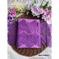 (PURPLE PINK) Combo Eyelash Lace X Cotton Toyobo By Inspirasi Amira Kota Bharu