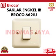 IBBroco ENGKEL CREAM SWITCH 6621 - 6621U NEW GEE SINGLE SWITCH INBOW TANAM 6621U-11