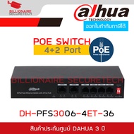 DAHUA DH-PFS3006-4ET-36 6-Port Fast Ethernet Switch with 4-Port PoE BY BILLIONAIRE SECURETECH