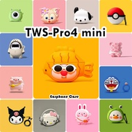 READY STOCK!For TWS-Pro4 mini Casing Case Soft Silicone Earphone Case Niche Cartoon NO.4