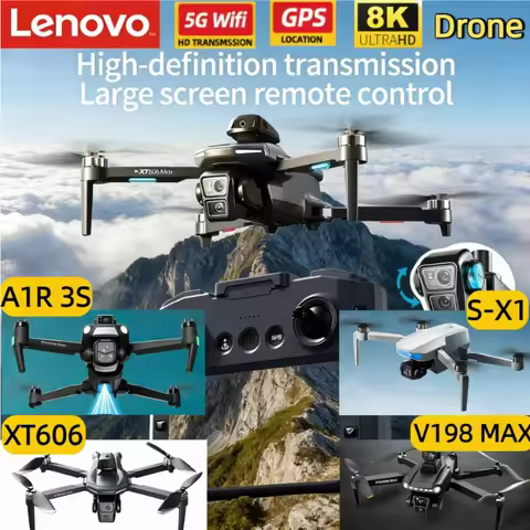 Lenovo True GPS 8K Drone V198 MAX XT606 A1R S-X1 WiFi RC Quadcopter with Obstacle Avoidance Dual FPV