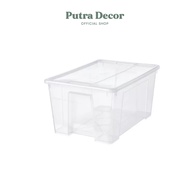 SWITZERLAND SML Box with lid, transparent, 57x39x28 cm/45 l SA1633