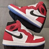 全新 Air Jordan 1 Retro High OG Origin Story 蜘蛛俠 平行宇宙 白紅芝加哥 籃球鞋 男女通用 碼35-46