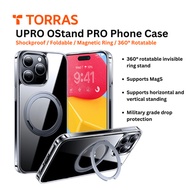 TORRAS Magnetic UPRO Ostand PRO Series iPhone 15 Pro/Pro Max MagSafe Case with 360 rotatable Stand