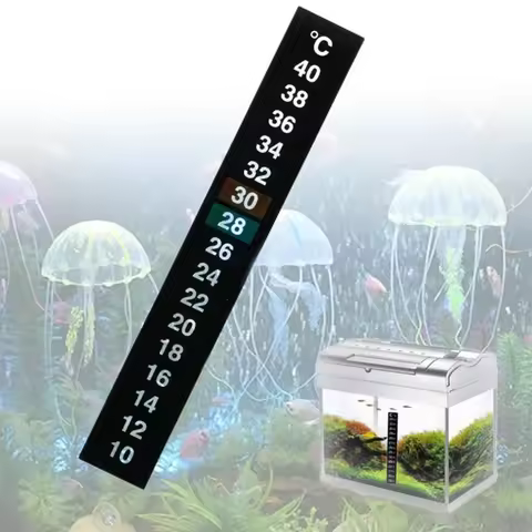 5pcs Betta Fish Tank Thermometer Stick On Aquarium Temperature Sticker Strip Amphibian Reptile Therm
