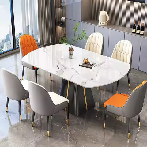 *Dining Modern Folding Luxury Dining Table Set 8 Seater Extendable Table Dining Table Chairs