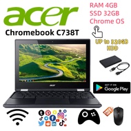 Acer C738T Education  chromebook 4GB RAM, 32GB SSD + 320GB HDD,Touch 360°,refurbished gaming laptop