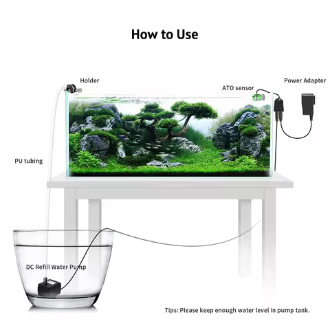 FZONE ATO-380P AUTO TOP Off System Aquarium Water Refill Pump Smart Automatic Accessory For Fish Tan