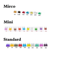 (COD) 10pcs Car fuse, plug fuse, motorcycle fuse, boat fuse, 1 micro mini standard plug fuse
