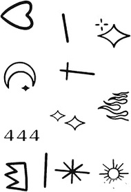 Best Friend Tattoos,Moon Flame 444 Crown,Flame Tattoos,Lasts 1-2 Weeks,Resilience,Real Tattoo Look,W