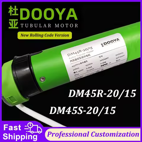 Dooya Smart Rolling Tubular Motor DM45R/DM45S 20/15,220/230V 50/60 Hz,Rf433mhz 3 Wire Motor,4 Wire M
