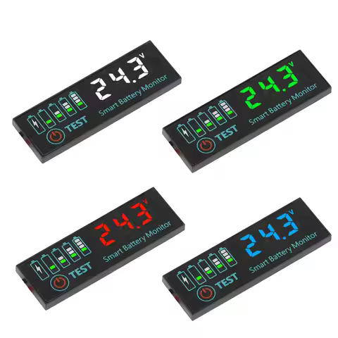 3S-14S DC7-55V LED Indicator Battery Level Indicator 12V 24V 36V 48V 18650 Lithium Battery Capacity 