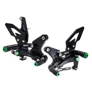 ZX-4R Motorcycle Accessories CNC  Aluminum Adjustable Foot Set  Rest Rear Set Footrest For KAWASAKI 