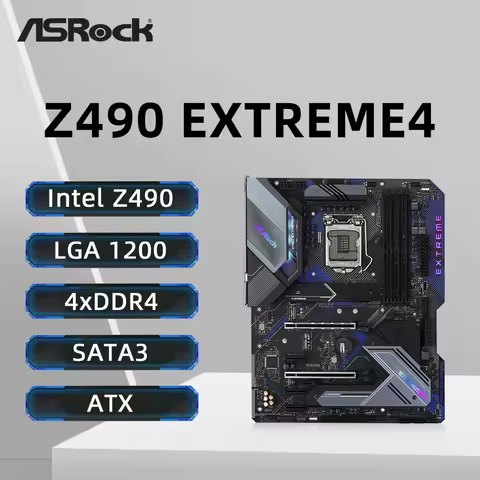 ASRock Z490 EXTREME4 Motherboard Support i9-11900K 10900 i7-11700F 10700 i5-11600K 10400 LGA1200 DDR