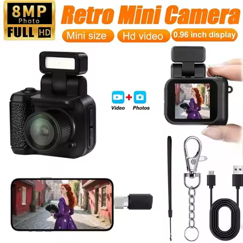 Y4000 Mini Keychain Camera With Screen HD 1080P Portable Retro kids Cam Ultra Compact Pocket DV Vide