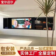 ST/💚Living Room TV Cabinet Overall Wall Cabinet Simple Modern Background Wall Large Multi-Functional Storage TV Cabinet