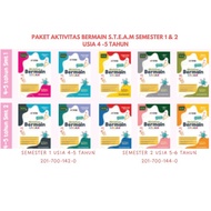 STEAM Play Activity Package Book, 4-5 years, 5-6 years, semester 1 and 2 - Erlangga