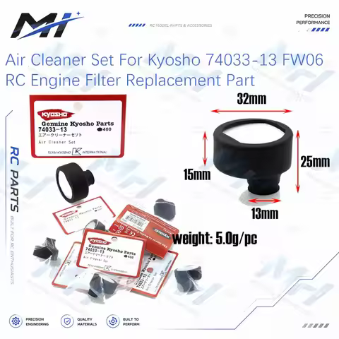 Kyosho 74033-13 FW06 Air Cleaner Set Air Filter Replacement Parts for 1/10 Nitro RC Car On-Road Tour
