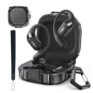 Secure Lock Case for SHOKZ New OpenFit 2 Open-Ear Headphones, Shock Protective Cases Cover Compatibl