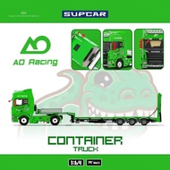 [訂購] 1∶64 車模 綠暴龍塗裝 SCANIA拖頭貨櫃車 合金貨車模型