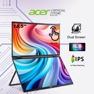 [New Launch Portable Dual Monitor] Acer PD193QT 2x 18.5-Inch FHD IPS Type-C Portable Dual Display Mo
