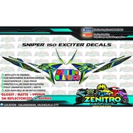 ◫ ☍ ☢ EXCITER 150 MALAYSIA DECALS FOR SNIPER 150 V1/V2 (DUAL COLORWAY)