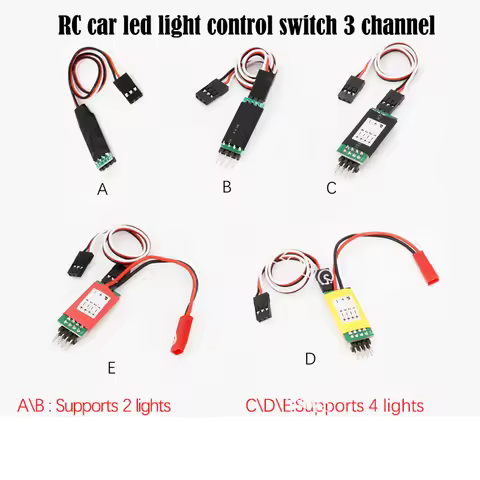 RC CAR LED Lamp Light Control Switch Panel System Turn on/Off 3CH for 1/10 Crawler Buggy Vehicle Qn 