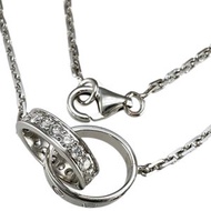 卡地亞 (CARTIER) 鑽石項鍊，Baby Love 系列，18K 白金，7.0 克，43.5 厘米，B7013700，女士款 [二手]