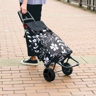 日本cocoro FLOWER 印花系列保溫保冷摺疊購物車-40L-多色可選