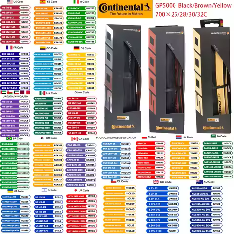 Continental Grand Prix 5000 GP5000 Road Bicycle Tire 700x25C/28C/30C/32C Black/Brown/Yellow With Box