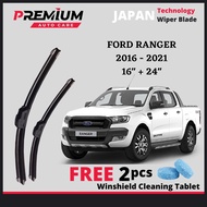 🔥 FORD RANGER T7 [2016-2022] PREMIUM RUBBER WIPER BLADE JAPAN TECHNOLOGY WIPER BLADE WINDSCREEN WIPE