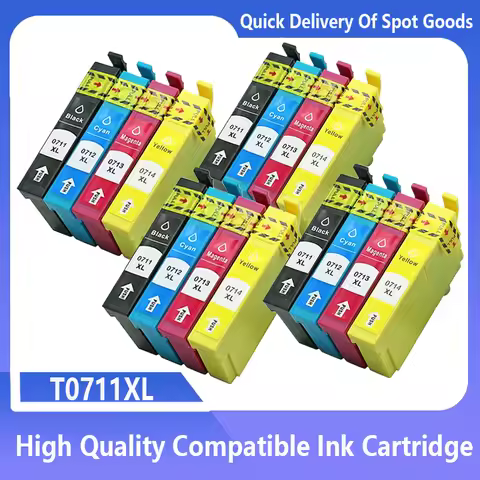 T0711 Ink Cartridge for Epson Stylus SX110 SX215 SX218 SX400 SX405 SX410 SX415 SX510W SX515W DX7400 