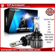 (2Pcs) NOVSIGHT N71 LED Car lights H1/H11/9006/HB4/9005/HB3/H7/H3/H4 60W 16000LM 6500K Auto Headlamp