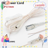 CAMELLI 1Pcs DC Power Cord, 2M 22AWG DC Extension Cable, Durable 5V 12V 2Pin Male To Female Power Ad