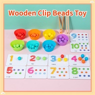 89PCS Colourful Wooden Clip Beads Toy Game Montessori Toys Toddler Clip Ball Sorting Games