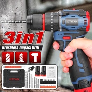 XTITAN 16.8V Rechargeable Cordless Drill Professional Multifunctional ScrewDriver Drill 3 IN 1 Impact Drill Cordless Accessories Full Set Drill 1/2 Lithium Battery Capacity Drill Cordless set 无绳电钻
