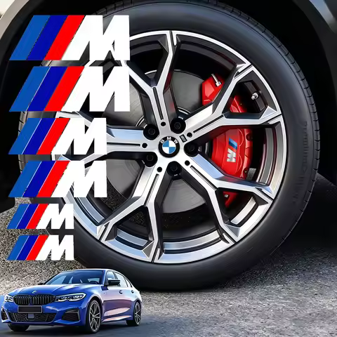 6Pcs Waterproof Heat Resistant Vinyl Brake Caliper Stickers M Logo Accessories For BMW E90 G80 M3 G3