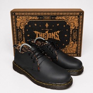 DR. MARTENS THEJONS - Dr. Boots Martens Docmart Dokmart Unisex Genuine Leather Black Glass Sole