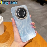 Jingsanc Sang Trọng Laser Lông Ốp điện thoại cho Honor X9C Thông Minh 5G/Honor X60 5G Ống Kính Đèn F