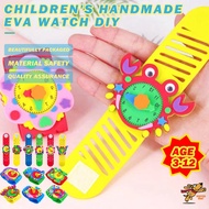 🌈Local Ship🌈Handmade EVA Watch Clock Learning DIY Material Pack Kit Kindergarten Activity Gifts Craf