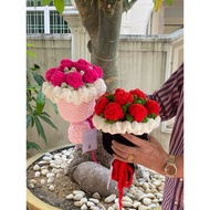 Chunky Yarn Flower Bouquet