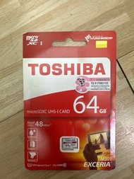 64GB microSDXC Toshiba memory card